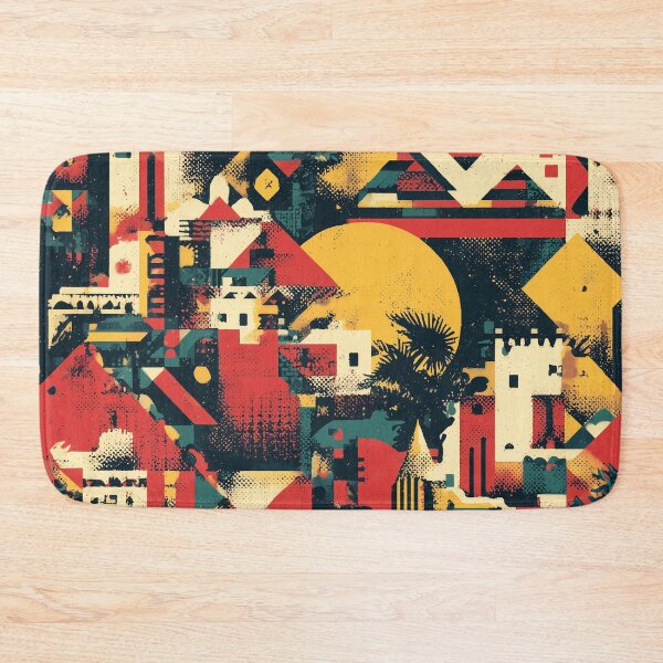 Item preview, Sunset Retro City Pattern designed and sold by Nurple Art.