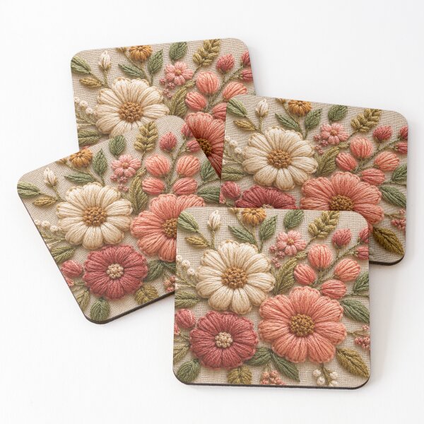 Item preview, Autumn Bloom Floral Embroidery Pattern designed and sold by Angel Wings It.