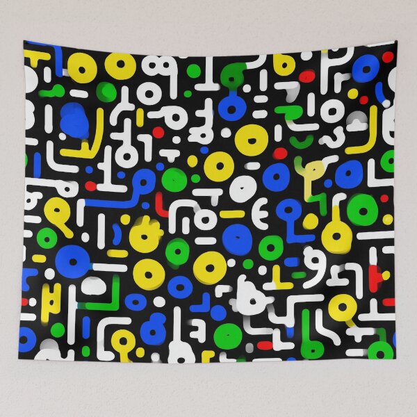 Item preview, Retro Abstract Doodle Pattern designed and sold by Nurple Art.
