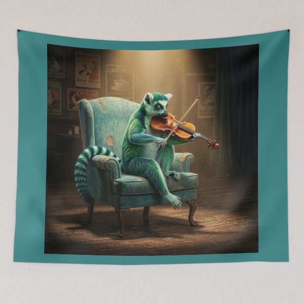 Item preview, Green Lemur Fiddles His Way to Fame designed and sold by Tridentulus.