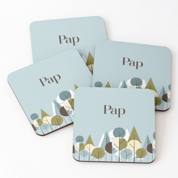 Item preview, Minimal forest illustration with stylized trees and text designed and sold by Rue Market.