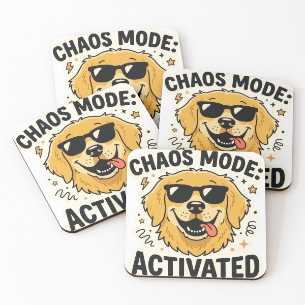 Item preview, Chaos Mode Activated Funny Golden Retriever Dog Lover Gift designed and sold by StillWildink.