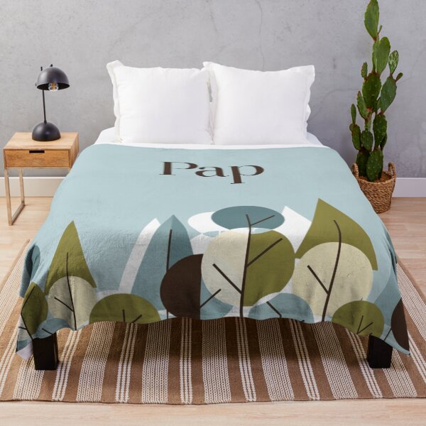 Item preview, Minimal forest illustration with stylized trees and text designed and sold by Rue Market.