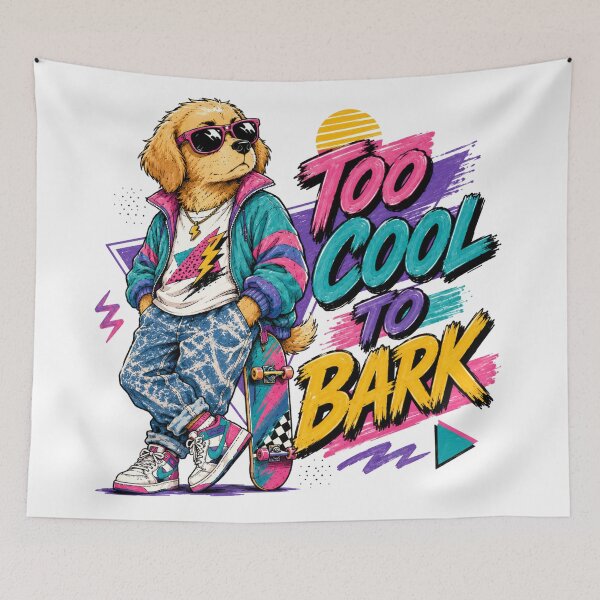 Item preview, Perro Skater Retro Cool designed and sold by JonelleTshirts.