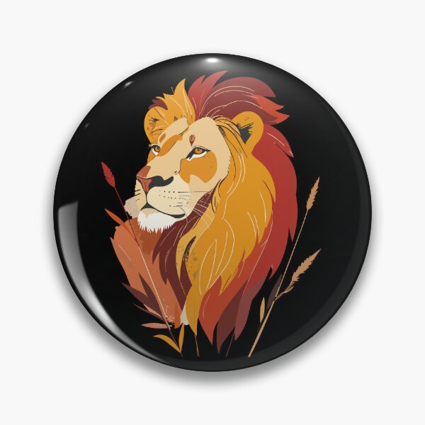 Item preview, Majestic Yellow and Red Lion King Wall Art - Champion Spirit designed and sold by BestChoiceService.