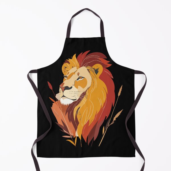 Item preview, Majestic Yellow and Red Lion King Wall Art - Champion Spirit designed and sold by BestChoiceService.