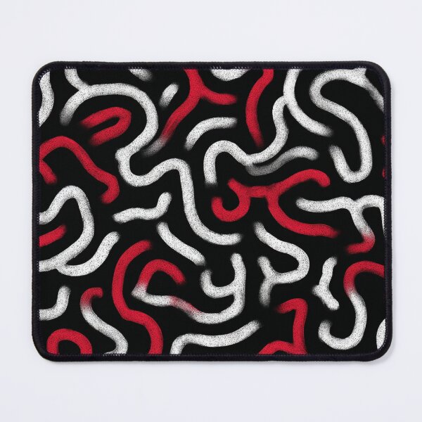 Item preview, Red Squiggle Line Pattern designed and sold by Nurple Art.