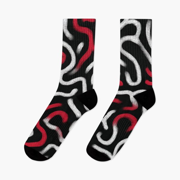 Item preview, Red Squiggle Line Pattern designed and sold by Nurple Art.