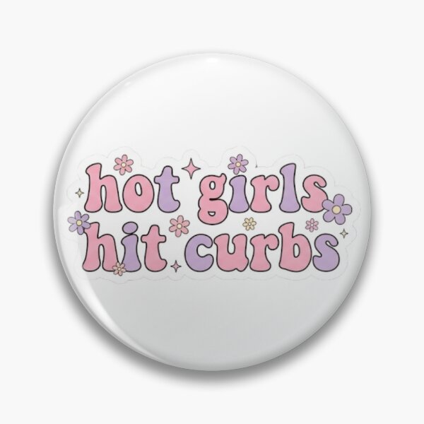 Item preview, Hot Girls Hit Curbs Flower Sticker designed and sold by veloraastudio.