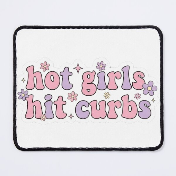 Item preview, Hot Girls Hit Curbs Flower Sticker designed and sold by veloraastudio.
