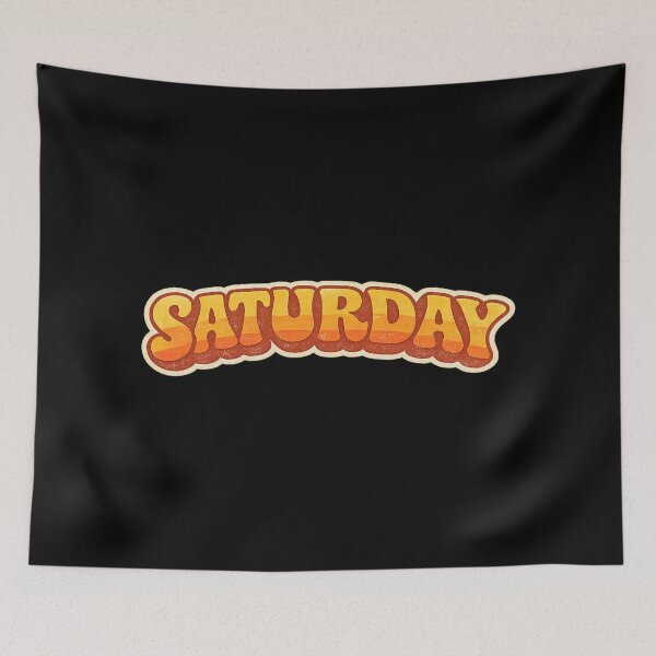 Item preview, SATURDAY Retro Groovy Typography Design designed and sold by MartBook.