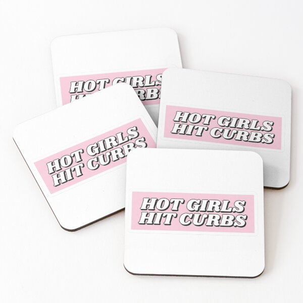 Item preview, Hot Girls Hit Curbs Pink Sticker designed and sold by veloraastudio.