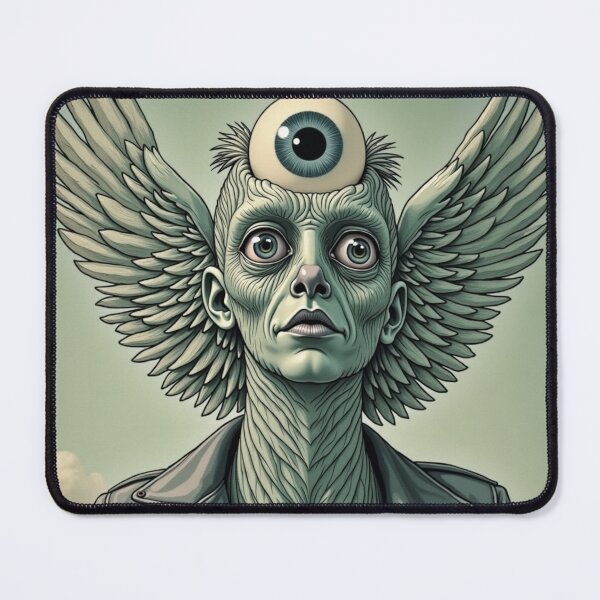 Item preview, The Winged Observer - Weirdcore Surreal Third Eye Alien designed and sold by Monkey-Rooster.