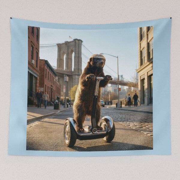 Item preview, New York City Honey Badger Rides His Segway designed and sold by Tridentulus.