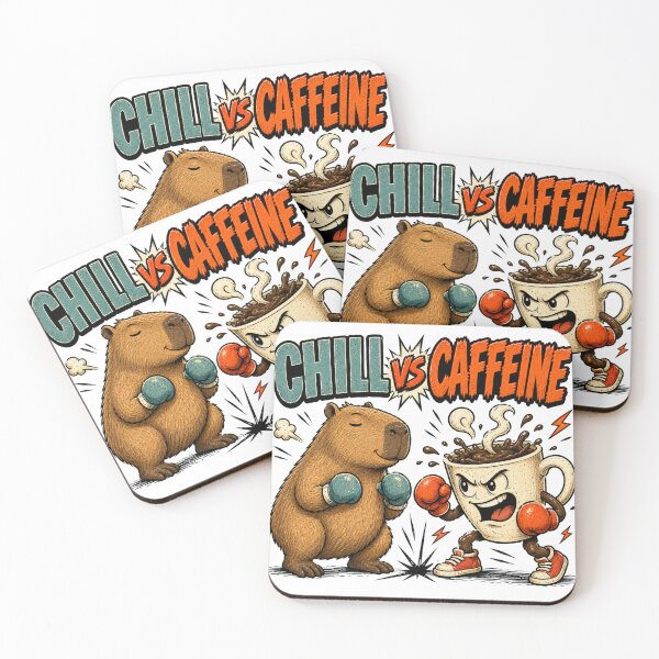 Item preview, Chill Capybara vs Caffeine designed and sold by Dark Fantasy Shop.