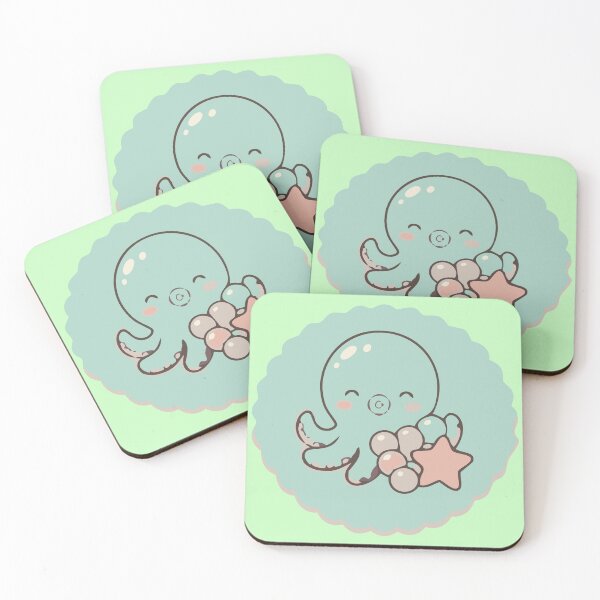Item preview, Cute Kawaii Octopus with Bubbles Badge designed and sold by BestChoiceService.