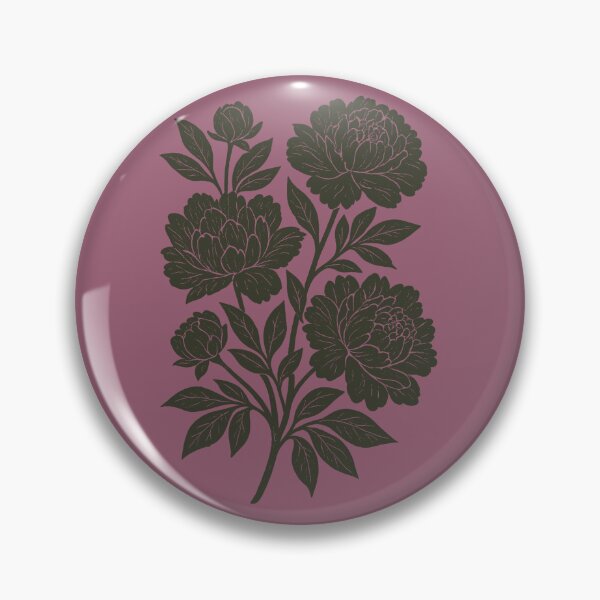 Item preview, Vintage Linocut Peonies - Retro Botanical Block Print Art Men Woman Kids designed and sold by Taylor  ART.
