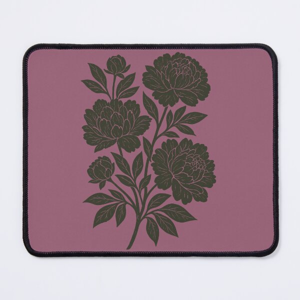 Item preview, Vintage Linocut Peonies - Retro Botanical Block Print Art Men Woman Kids designed and sold by Taylor ART.