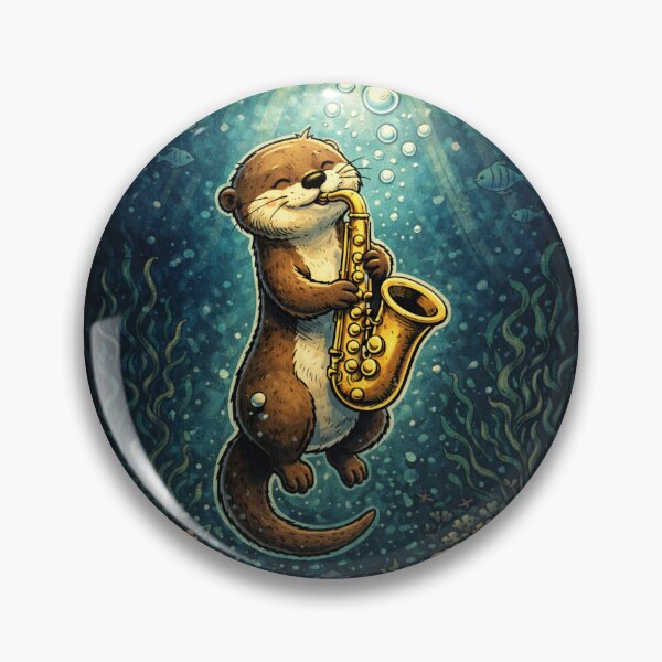 Item preview, Otter Playing Saxophone Underwater designed and sold by Meandmyshop.
