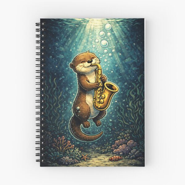 Item preview, Otter Playing Saxophone Underwater designed and sold by Meandmyshop.