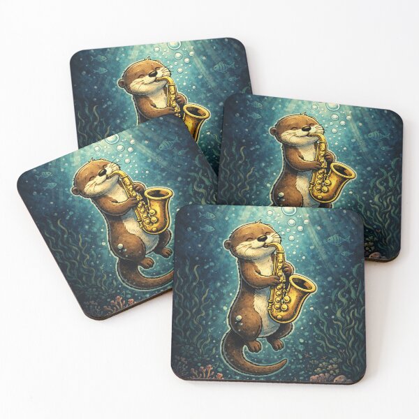 Item preview, Otter Playing Saxophone Underwater designed and sold by Meandmyshop.
