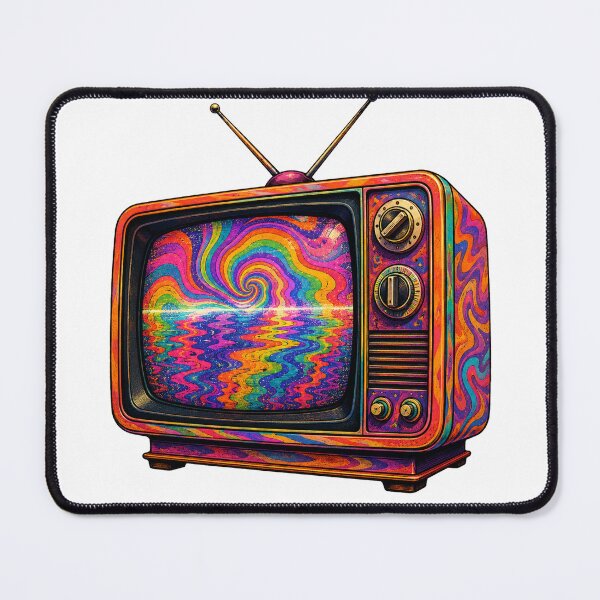 Item preview, Psychedelic tv designed and sold by Dark Fantasy Shop.