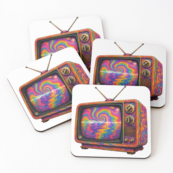 Item preview, Psychedelic tv designed and sold by Dark Fantasy Shop.