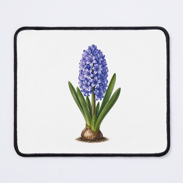 Item preview, Elegant Blue Hyacinth Botanical Illustration | Floral Spring Nature Art designed and sold by Joyfulfabric.