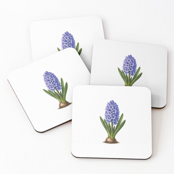 Item preview, Elegant Blue Hyacinth Botanical Illustration | Floral Spring Nature Art designed and sold by Joyfulfabric.