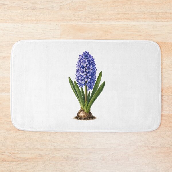 Item preview, Elegant Blue Hyacinth Botanical Illustration | Floral Spring Nature Art designed and sold by Joyfulfabric.