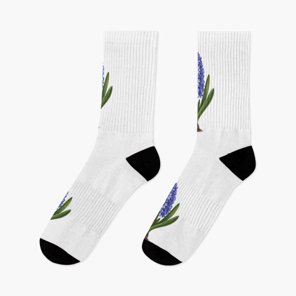Item preview, Elegant Blue Hyacinth Botanical Illustration | Floral Spring Nature Art designed and sold by Joyfulfabric.