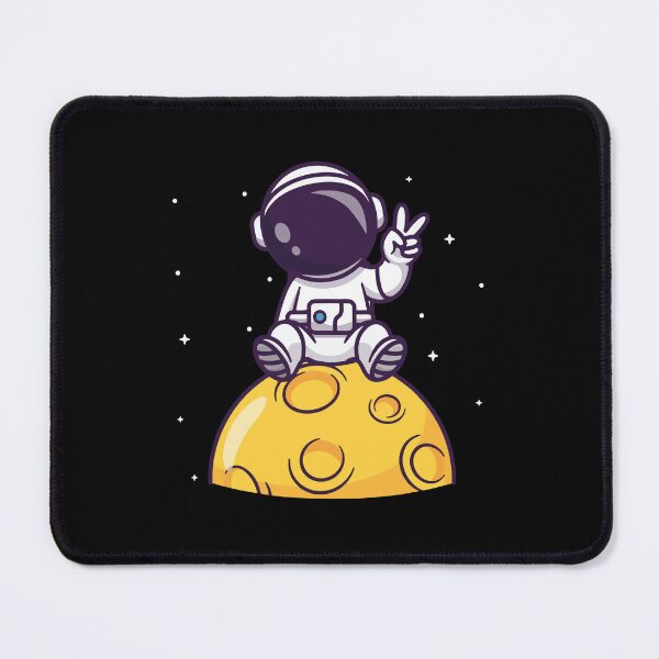Item preview, Cool Space Astronaut Sitting on the Moon with Peace Sign designed and sold by jhofmank.