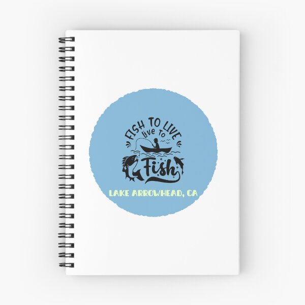 Item preview, Lake Arrowhead, CA.  Fish to Live.  Live to Fish.  Gift for a Fisherman. designed and sold by ShrimpAndGrits.