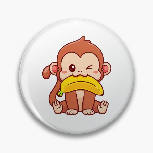Item preview, Adorable Winking Monkey Holding a Banana Cartoon designed and sold by jhofmank.