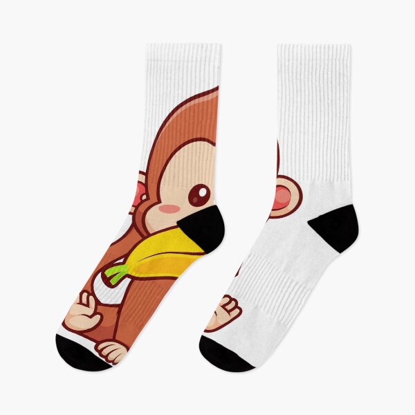Item preview, Adorable Winking Monkey Holding a Banana Cartoon designed and sold by jhofmank.