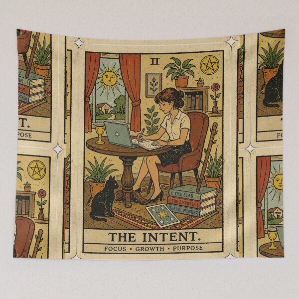Item preview, The Intent Tarot Card Art  Witchy Spiritual Gift designed and sold by Quite mind .