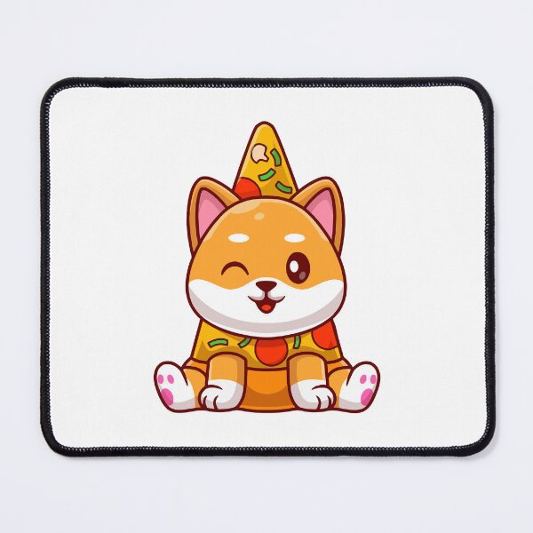 Item preview, Cute Dog Wearing Pizza Hat and Pizza Shirt Winking designed and sold by jhofmank.