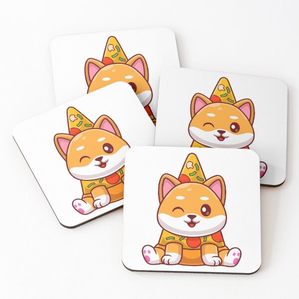 Item preview, Cute Dog Wearing Pizza Hat and Pizza Shirt Winking designed and sold by jhofmank.