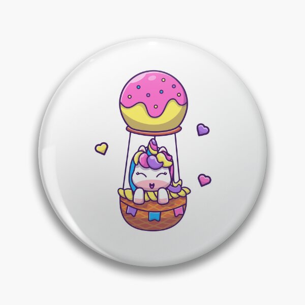 Item preview, Magical Unicorn Floating in a Donut Hot Air Balloon designed and sold by jhofmank.