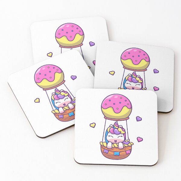 Item preview, Magical Unicorn Floating in a Donut Hot Air Balloon designed and sold by jhofmank.