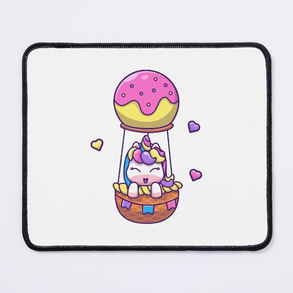 Item preview, Magical Unicorn Floating in a Donut Hot Air Balloon designed and sold by jhofmank.