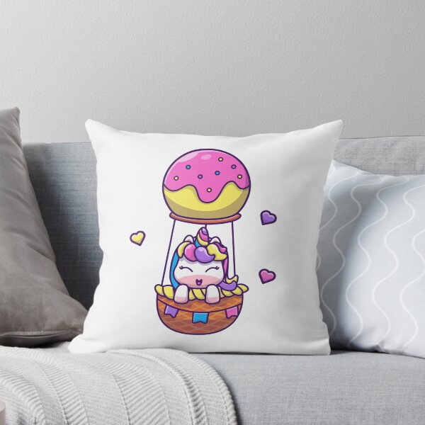 Item preview, Magical Unicorn Floating in a Donut Hot Air Balloon designed and sold by jhofmank.