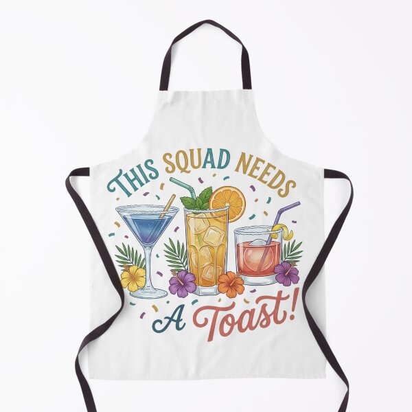 Item preview, This Squad Needs A Toast - Cute Tropical Friendship Drinks designed and sold by PeplumiArt.