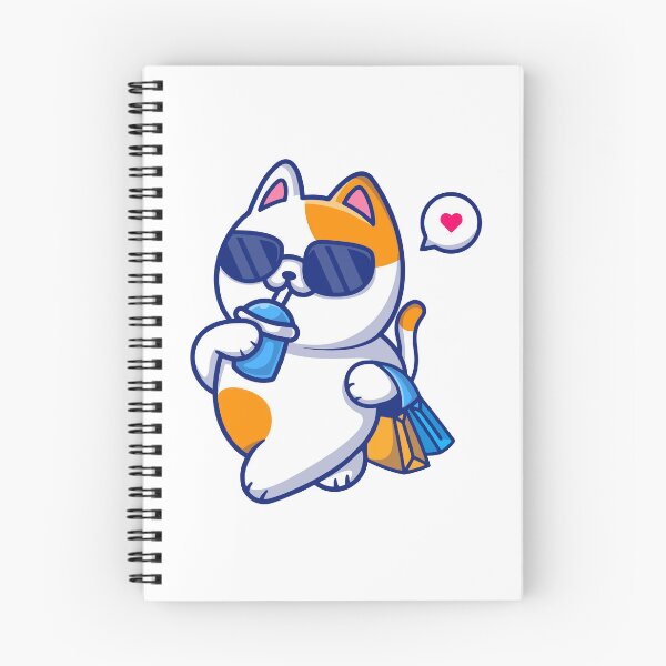 Item preview, Cool Cat with Sunglasses Drinking Soda and Shopping designed and sold by jhofmank.