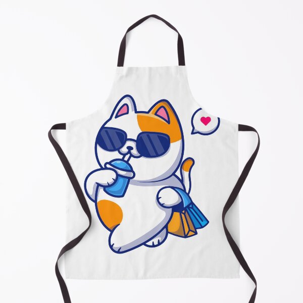 Item preview, Cool Cat with Sunglasses Drinking Soda and Shopping designed and sold by jhofmank.