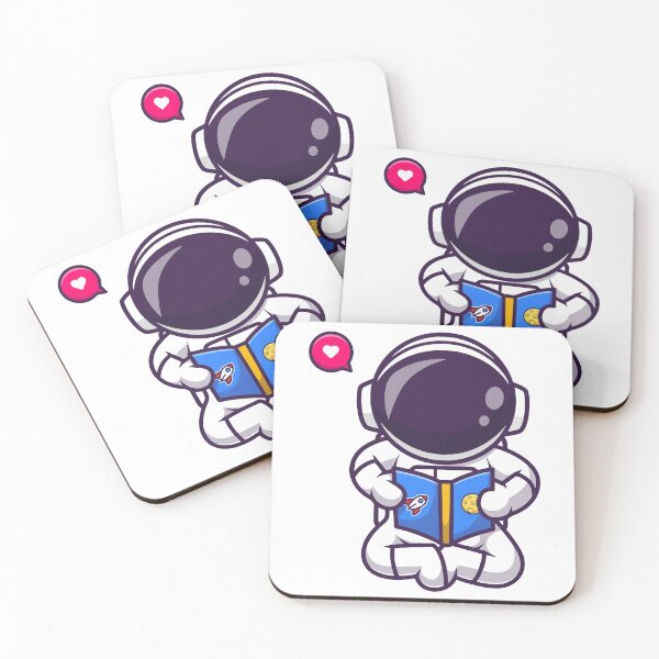 Item preview, Cute Astronaut Sitting and Reading a Book in Space designed and sold by jhofmank.