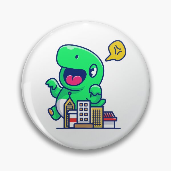 Item preview, Cute Baby Kaiju Tiny City Rampage Dinosaur T-Rex Cartoon designed and sold by jhofmank.