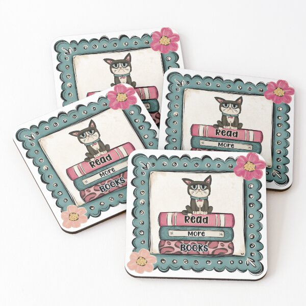 Item preview, Grumpy Kitty Bookworm designed and sold by MamaBeesDigitalDen.