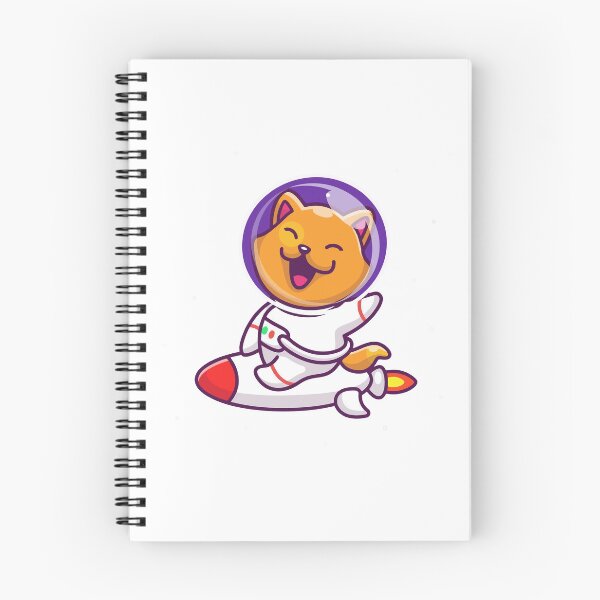 Item preview, Kawaii Cat Astronaut Rocket Ship Space Cat Cartoon designed and sold by jhofmank.