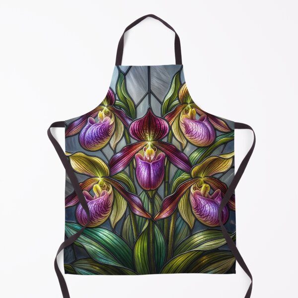 Item preview, Stained Glass Style Orchids designed and sold by Tridentulus.